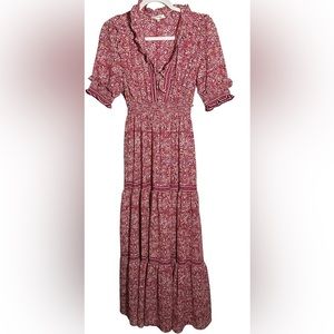 Red Max Studio Tiered Maxi Dress